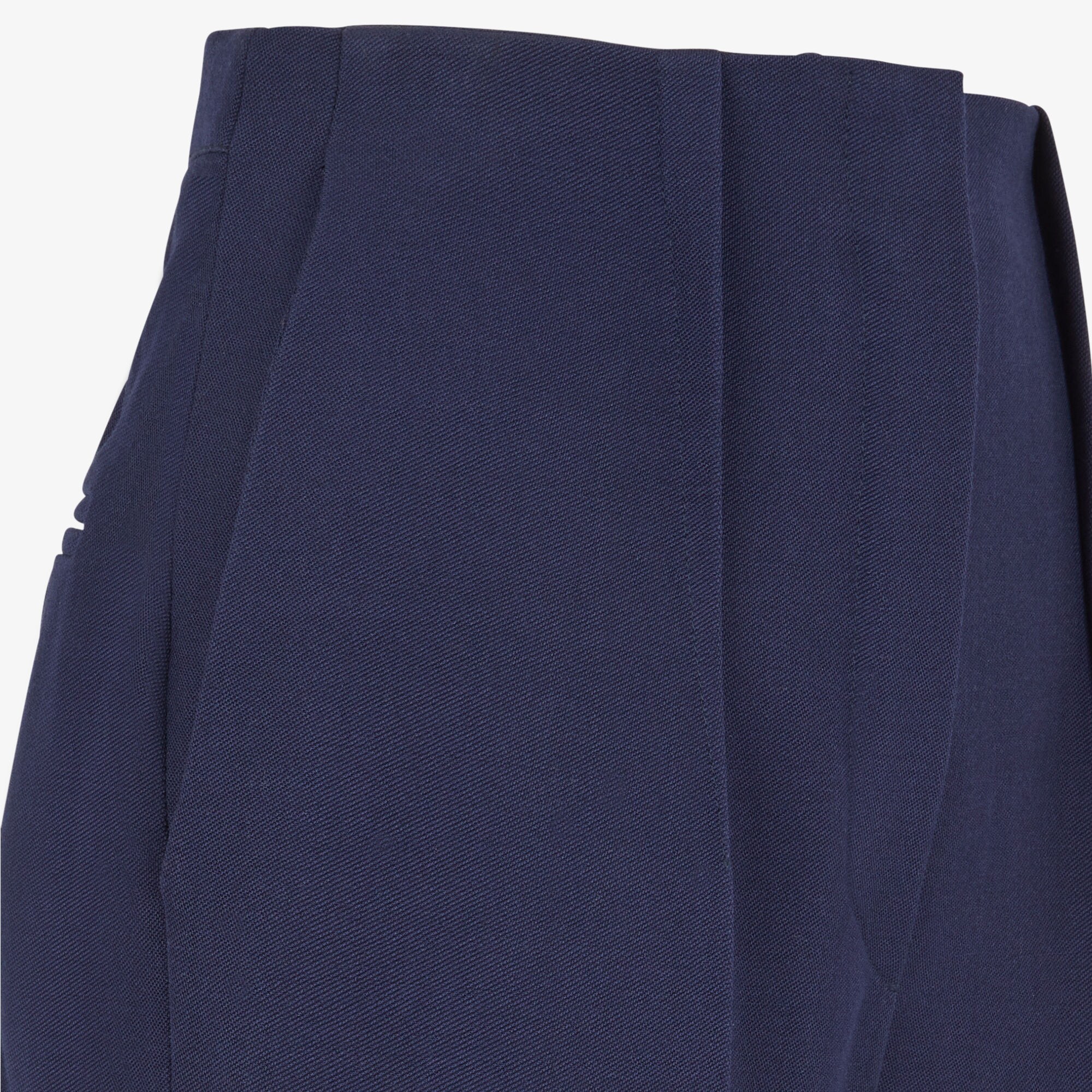 Fendi Tailored Virgin Wool Slim-cut Trousers In Blue