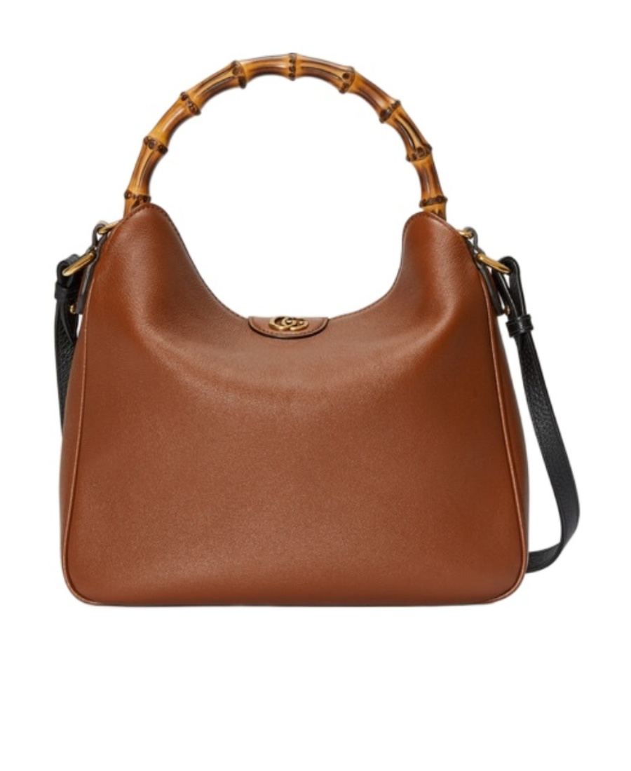 Gucci Women Diana Small Leather Shoulder Bag In Brown