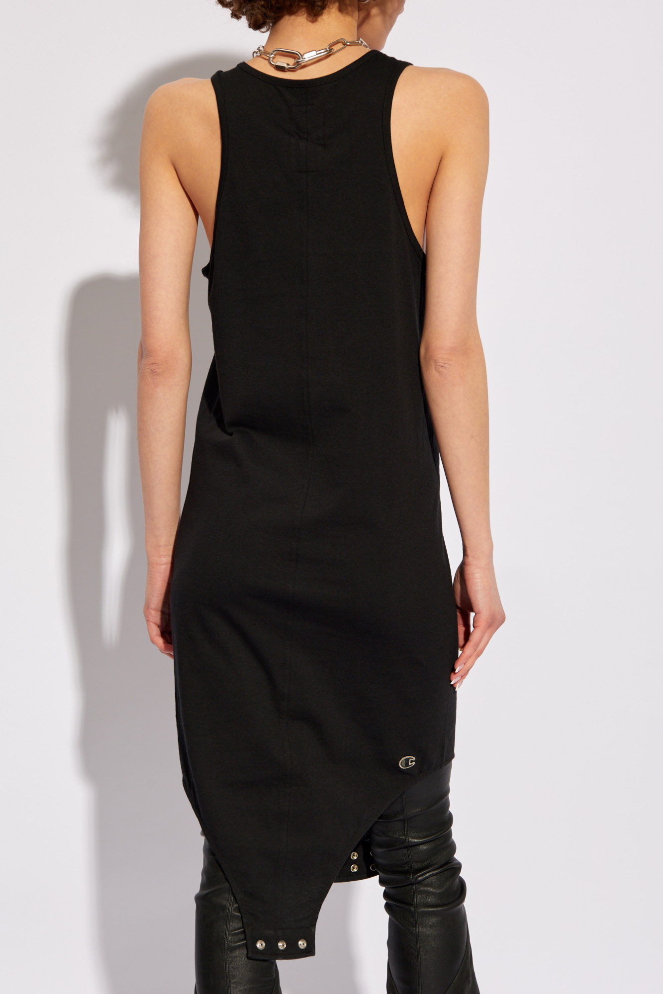 Rick Owens Basketball Sleeveless Dress In Black