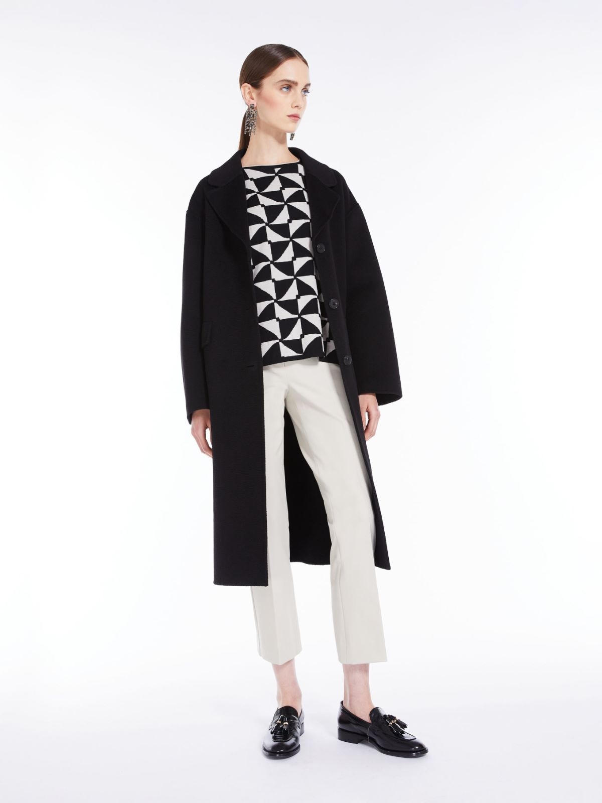 Max Mara Cotton Blended Casual Pants In White