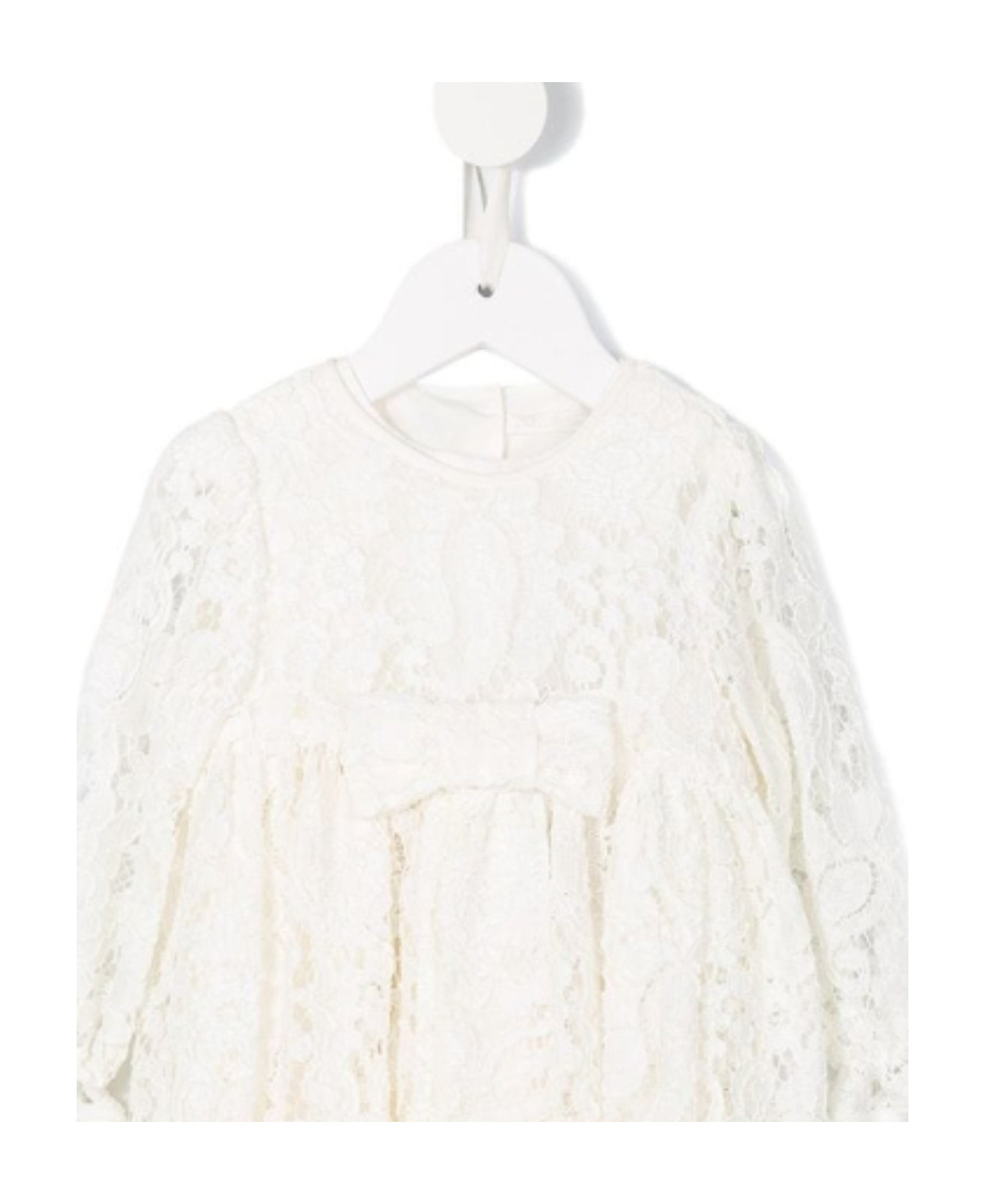 Dolce & Gabbana Floral Lace Ceremony Gown In White