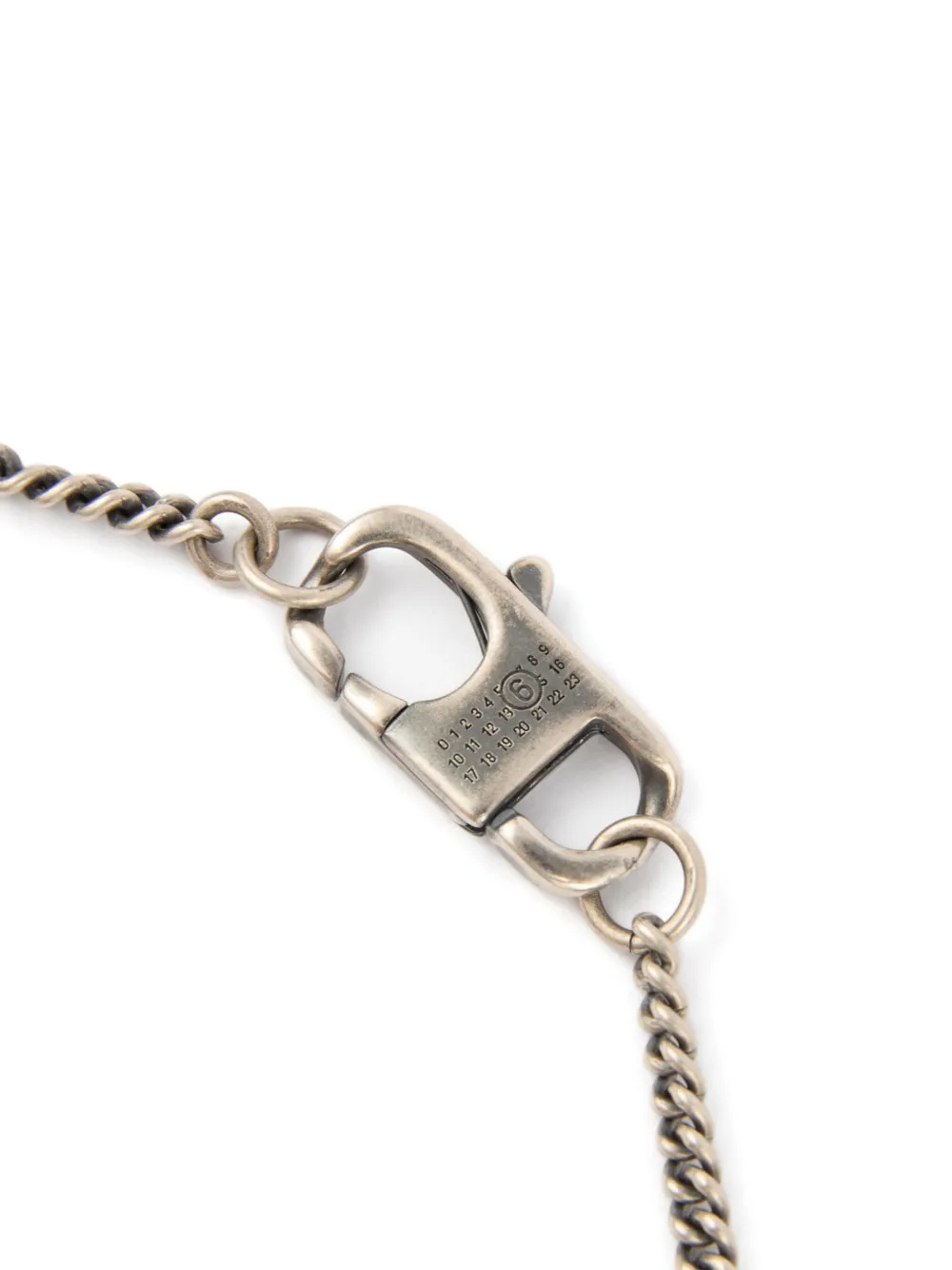 Mm6 Maison Margiela Numeric Ring Necklace In Gray