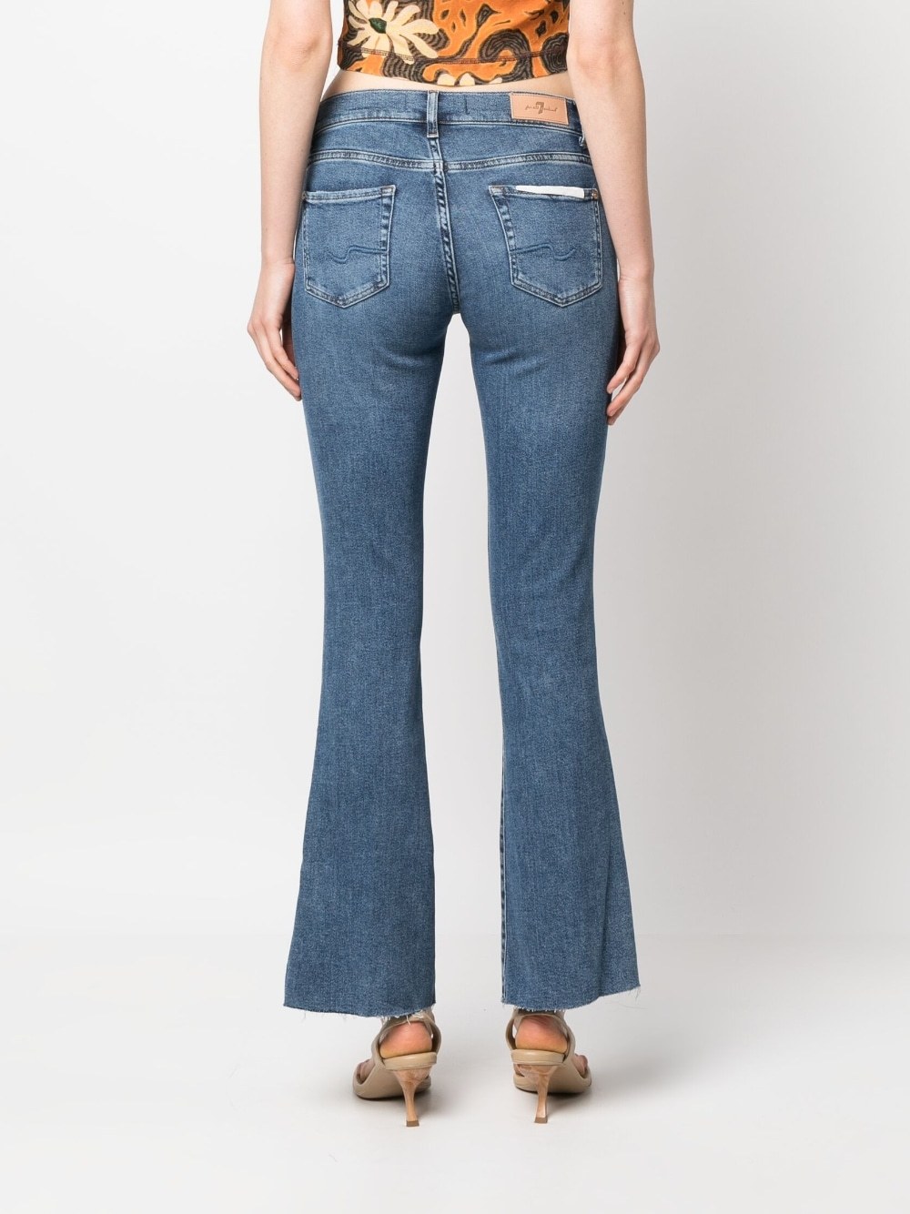7 For All Mankind Logo-patch Bootcut Jeans In Blue