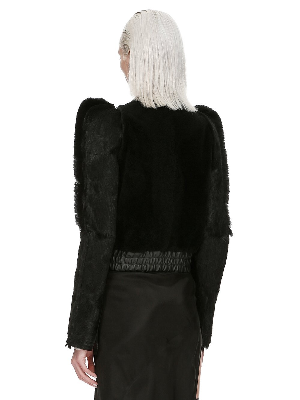 Rick Owens Zipper Leather Jacket In Black
