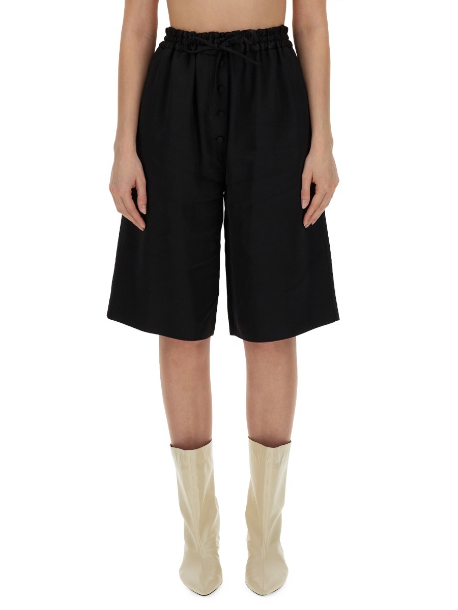 Jil Sander Drawstring-fastening Shorts In Black