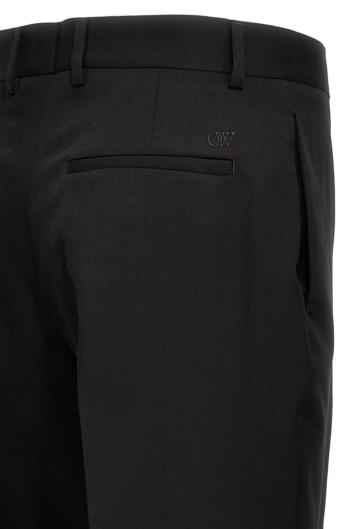 Off-white Diag Stripe Straight-leg Trousers In Black