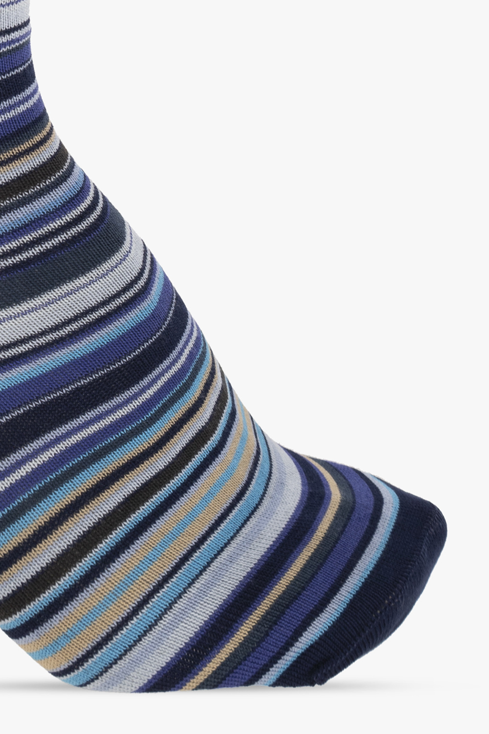 Paul Smith Six-pack Multicolor Signature Stripe Socks In Gray