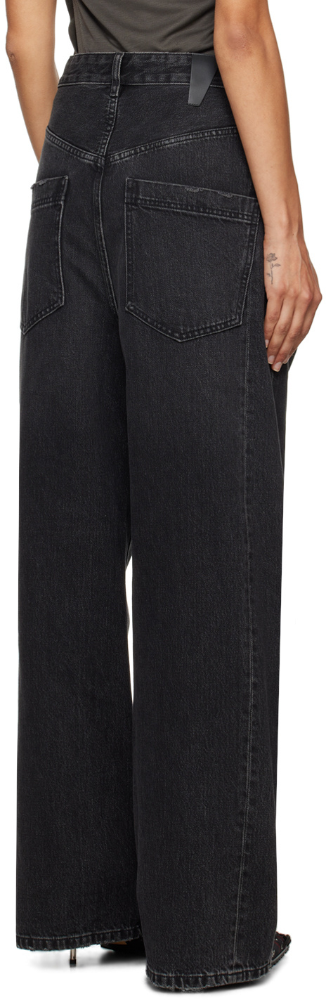 Darkpark Ines Fold Over Jeans In Black