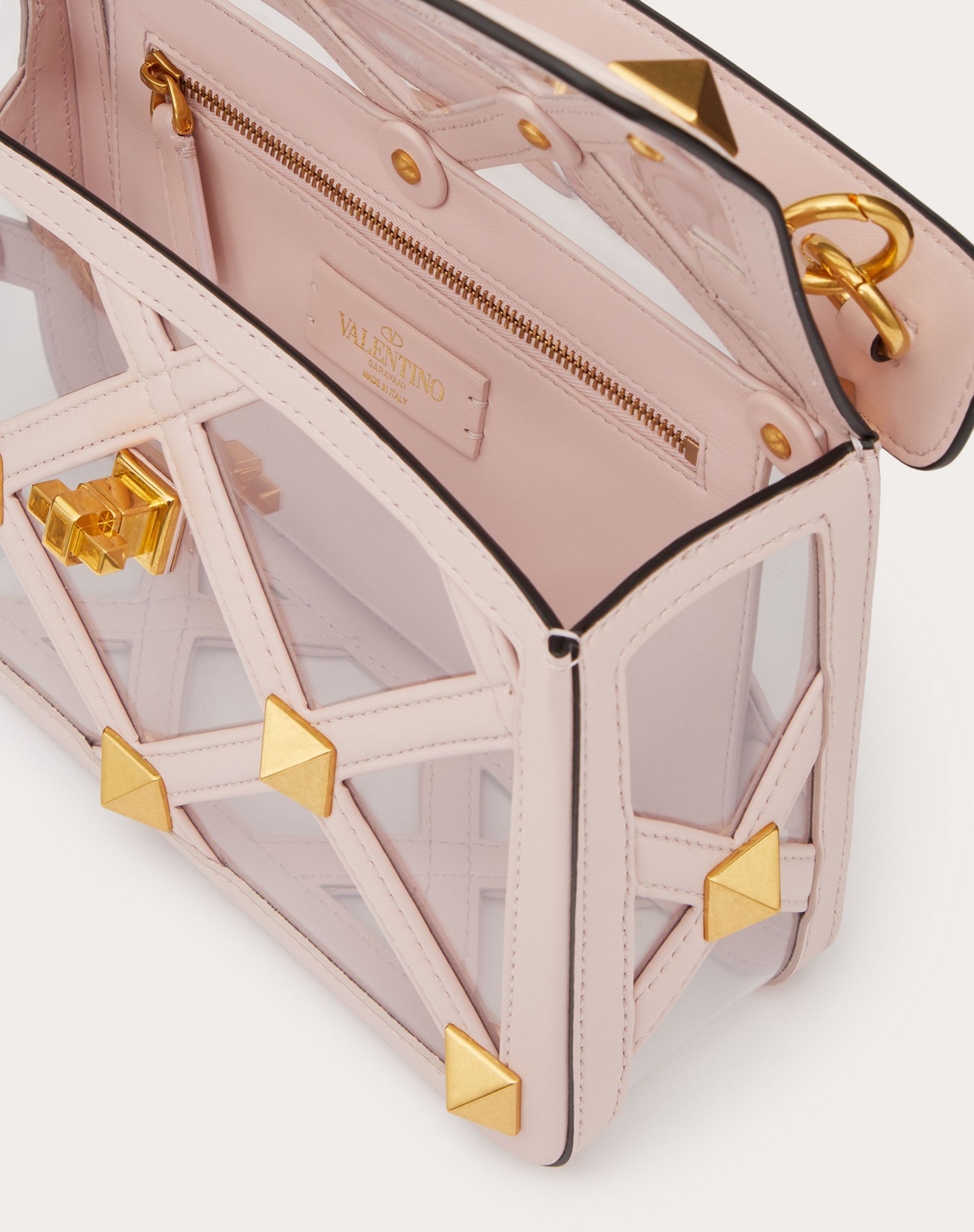 Valentino Roman Stud Crossbody Bag In Nude