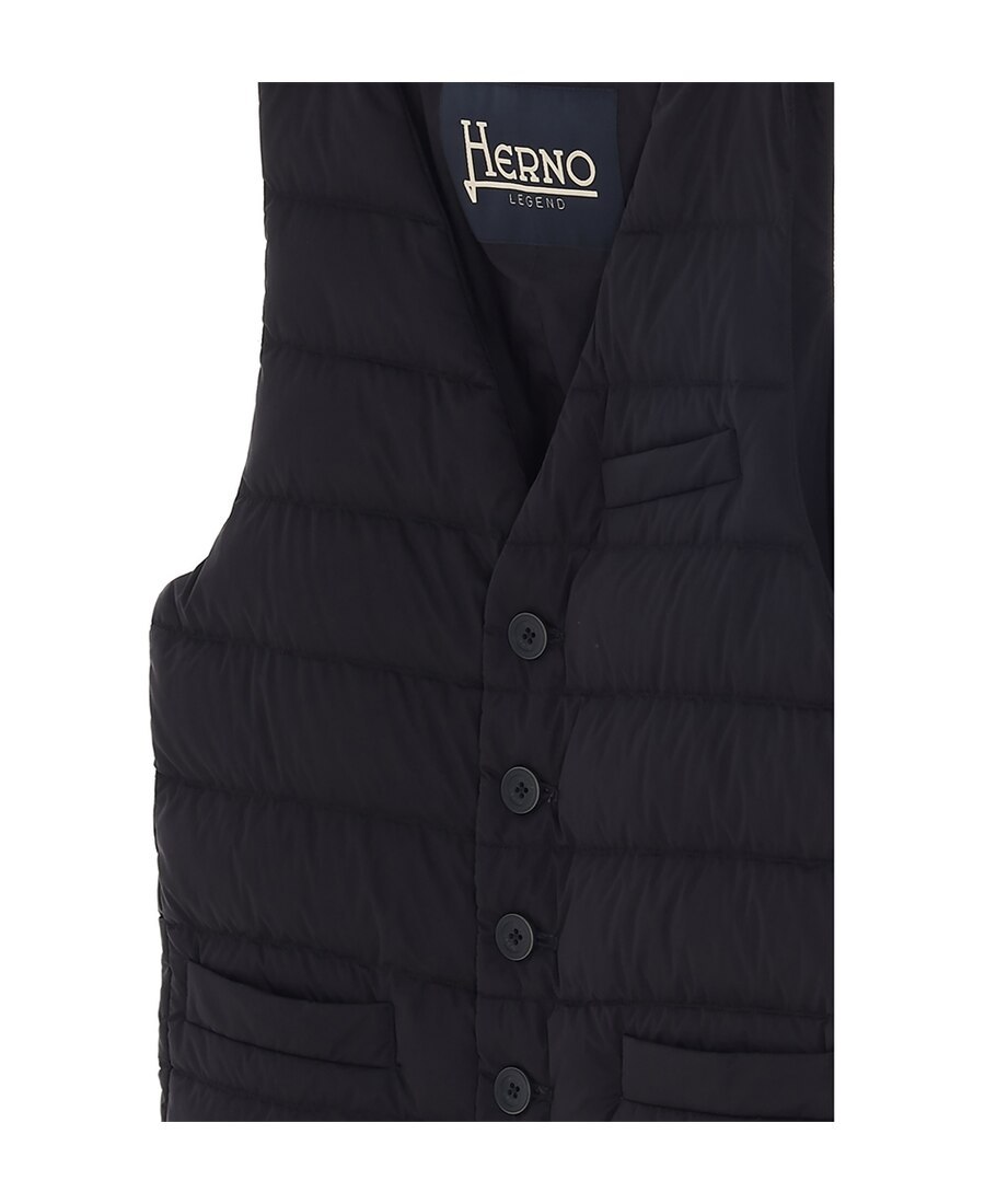 Shop Herno Zipped Gilet Jacket In Black