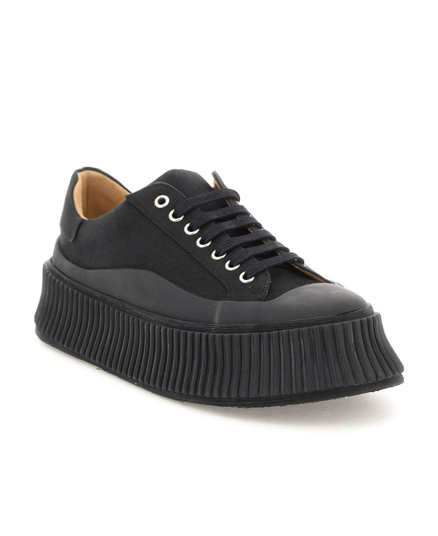 JIL SANDER CANVAS LOW-TOP CHUNKY SNEAKERS