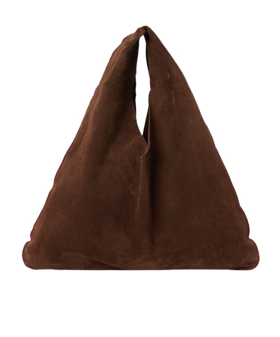 The Row Small Suede Bindle Bag