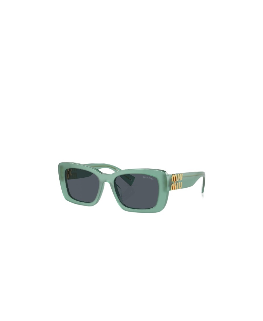 Miu Miu Logo-lettering Square-frame Sunglasses In Gray