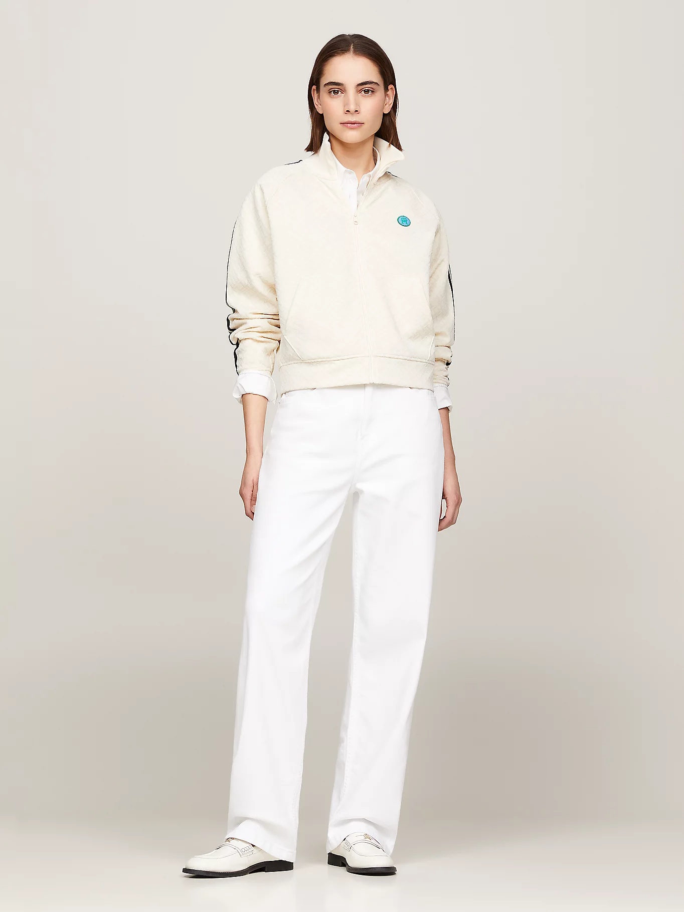 Tommy Hilfiger Long-sleeved Casual Jacket In White