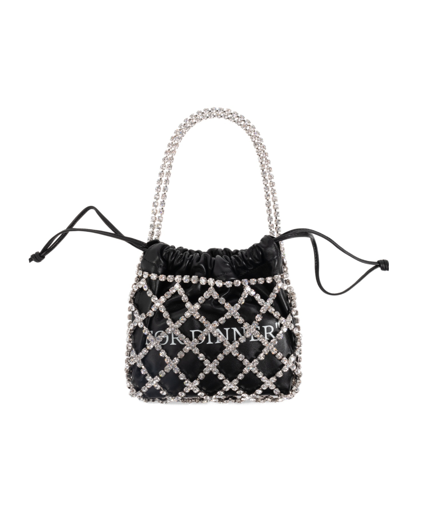 Off-white Crystal-skull Leather Tote Bag In Black