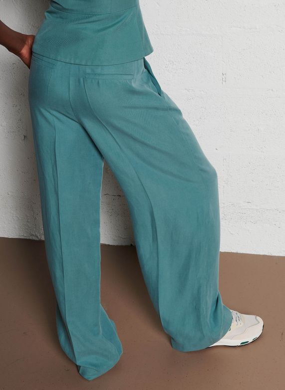 Ba&sh Pleated Casual Pants In Blue