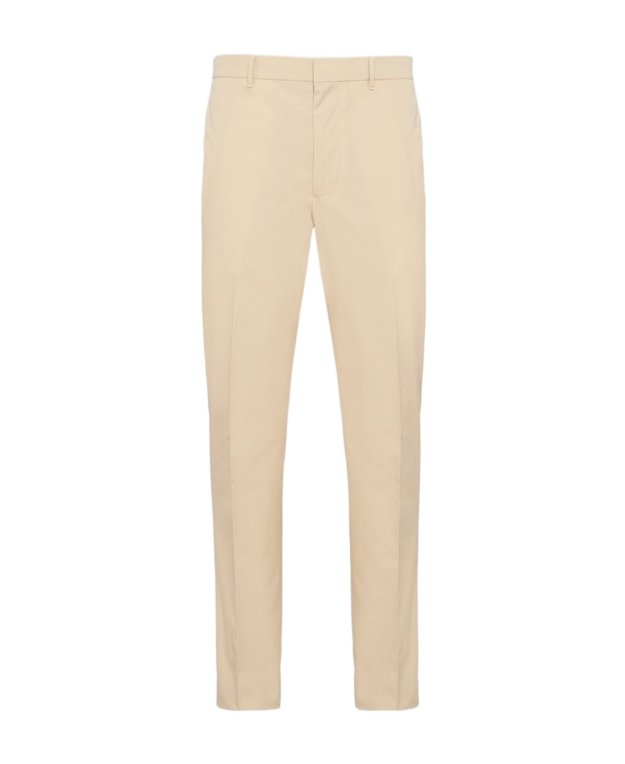 Prada Straight Casual Pants In Neutral
