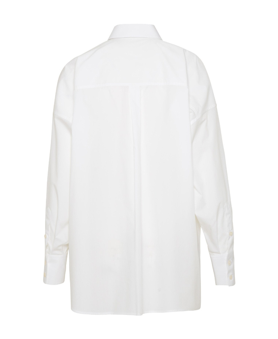 Dolce & Gabbana Lace-trim Longline Shirt In White