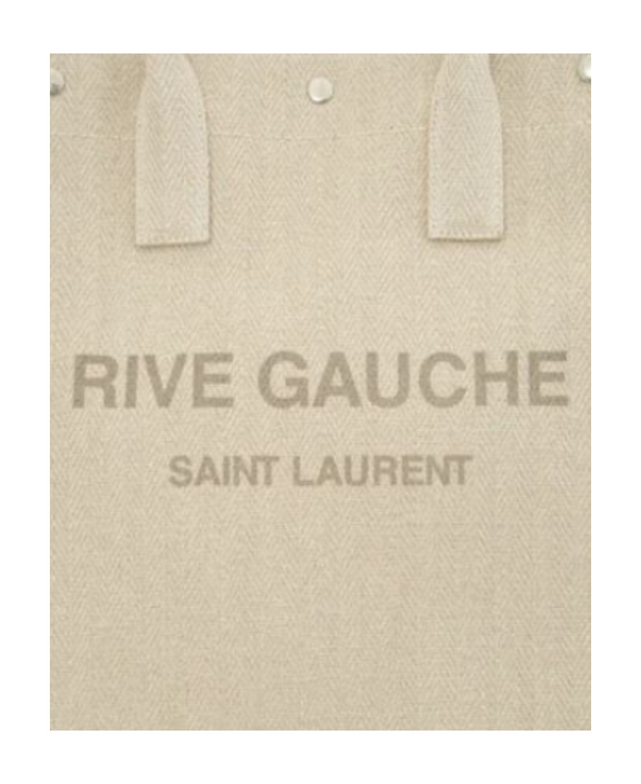 Saint Laurent Rive Gauche Tote Bag In Nude