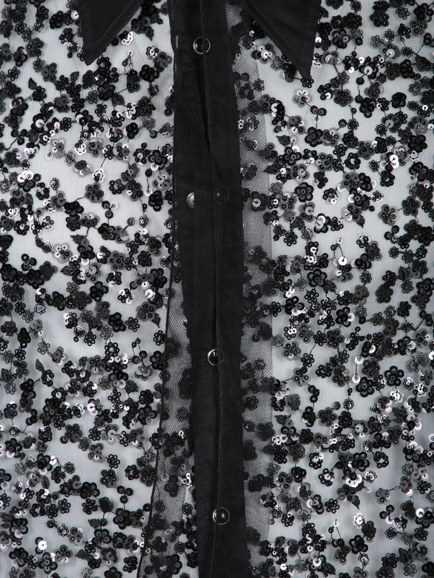 Dsquared2 Black Sequin Shirt In Black