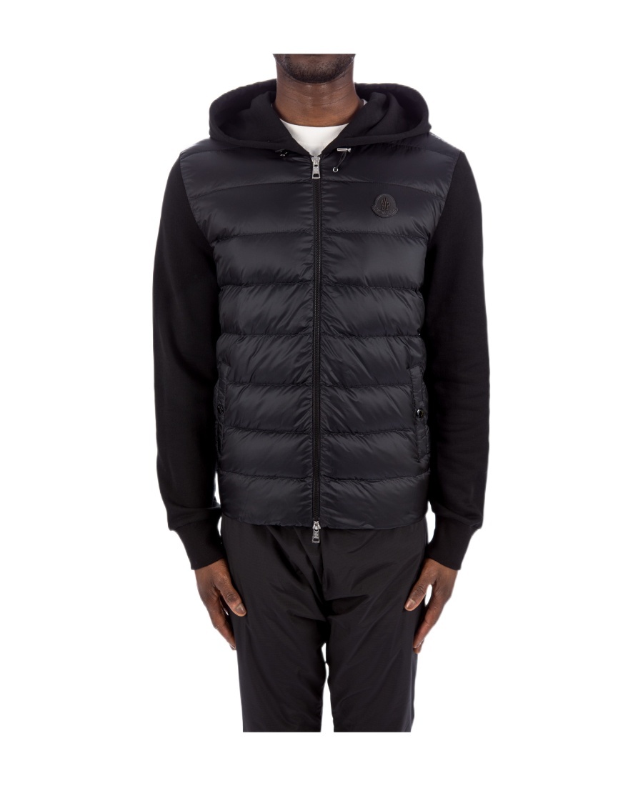 Moncler Hybrid Hooded Jacket In Black