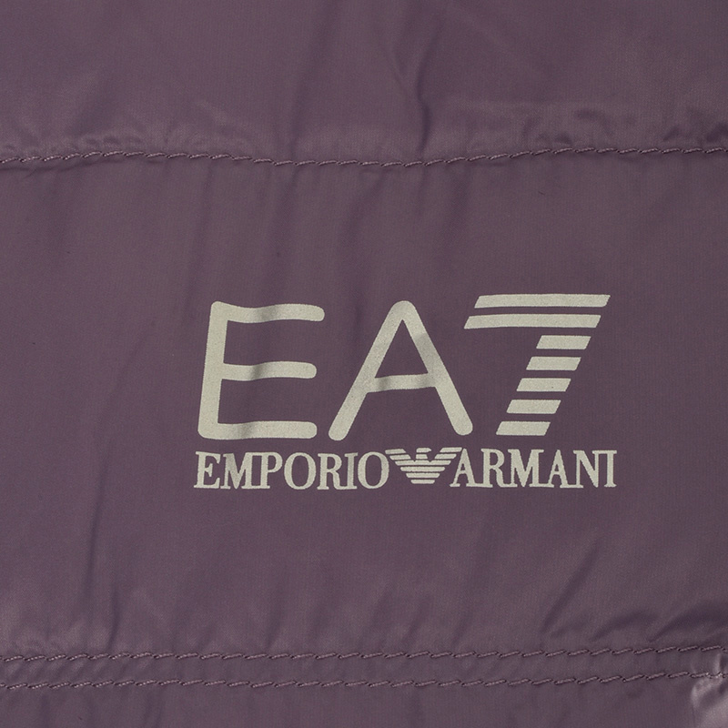 Emporio Armani Quilted Down Jacket In Gray