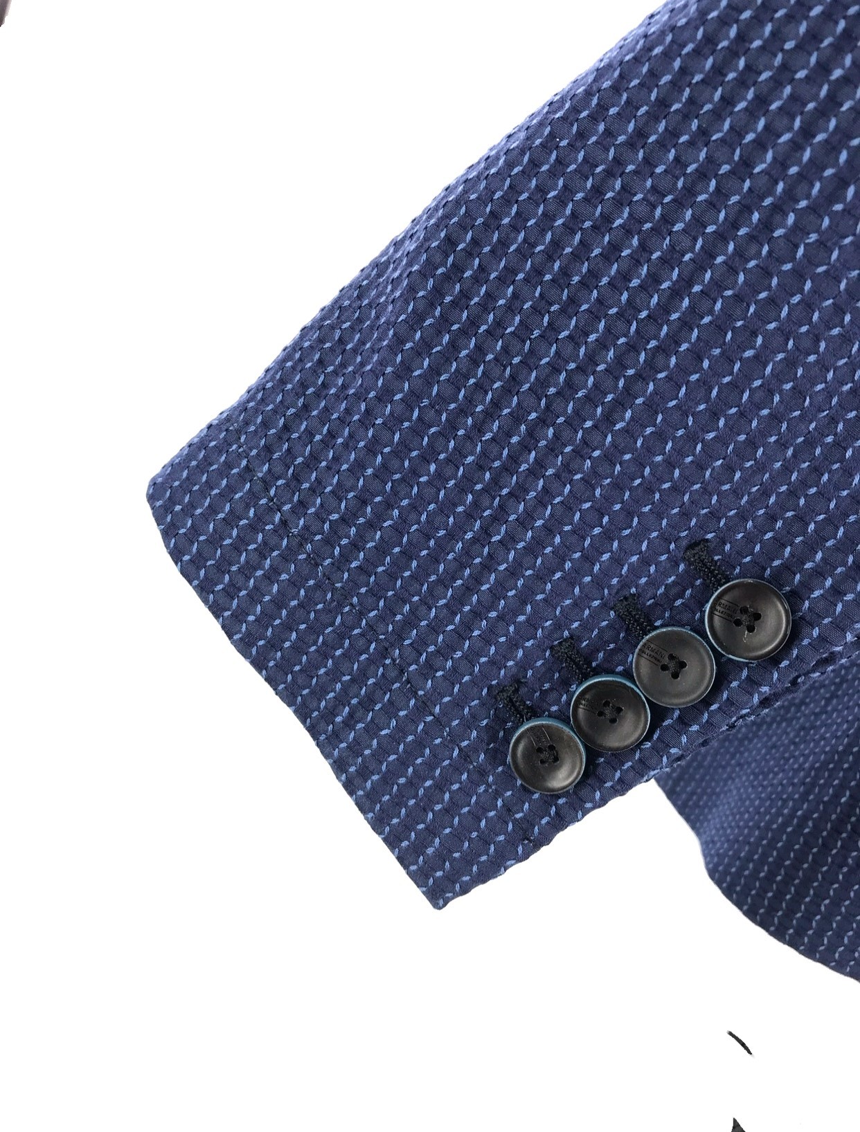 Armani Collezioni Long-sleeved Casual Jacket In Blue