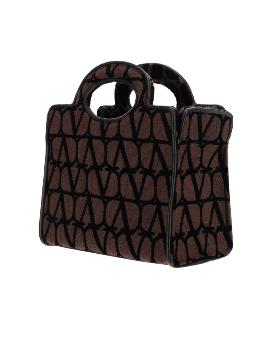 Valentino Logo Handbag In Brown/black