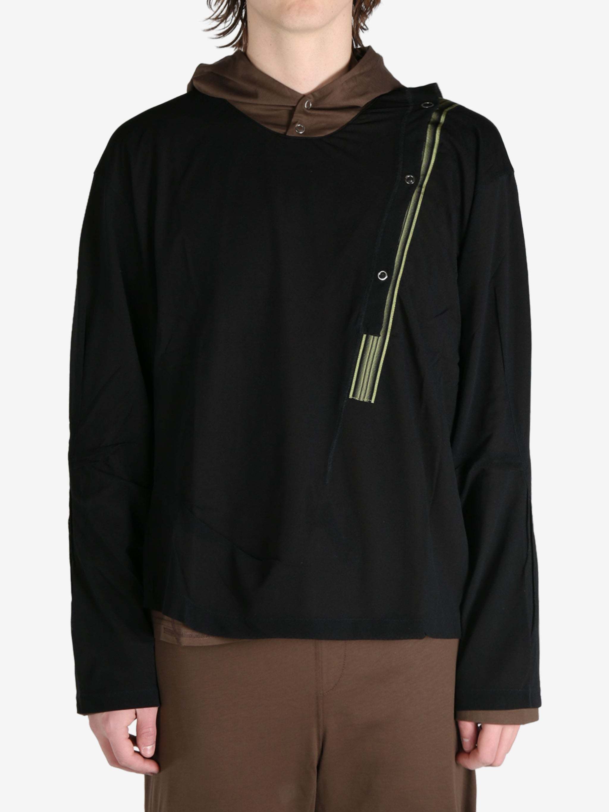 Kiko Kostadinov Inex Mesh Top Jersey In Black