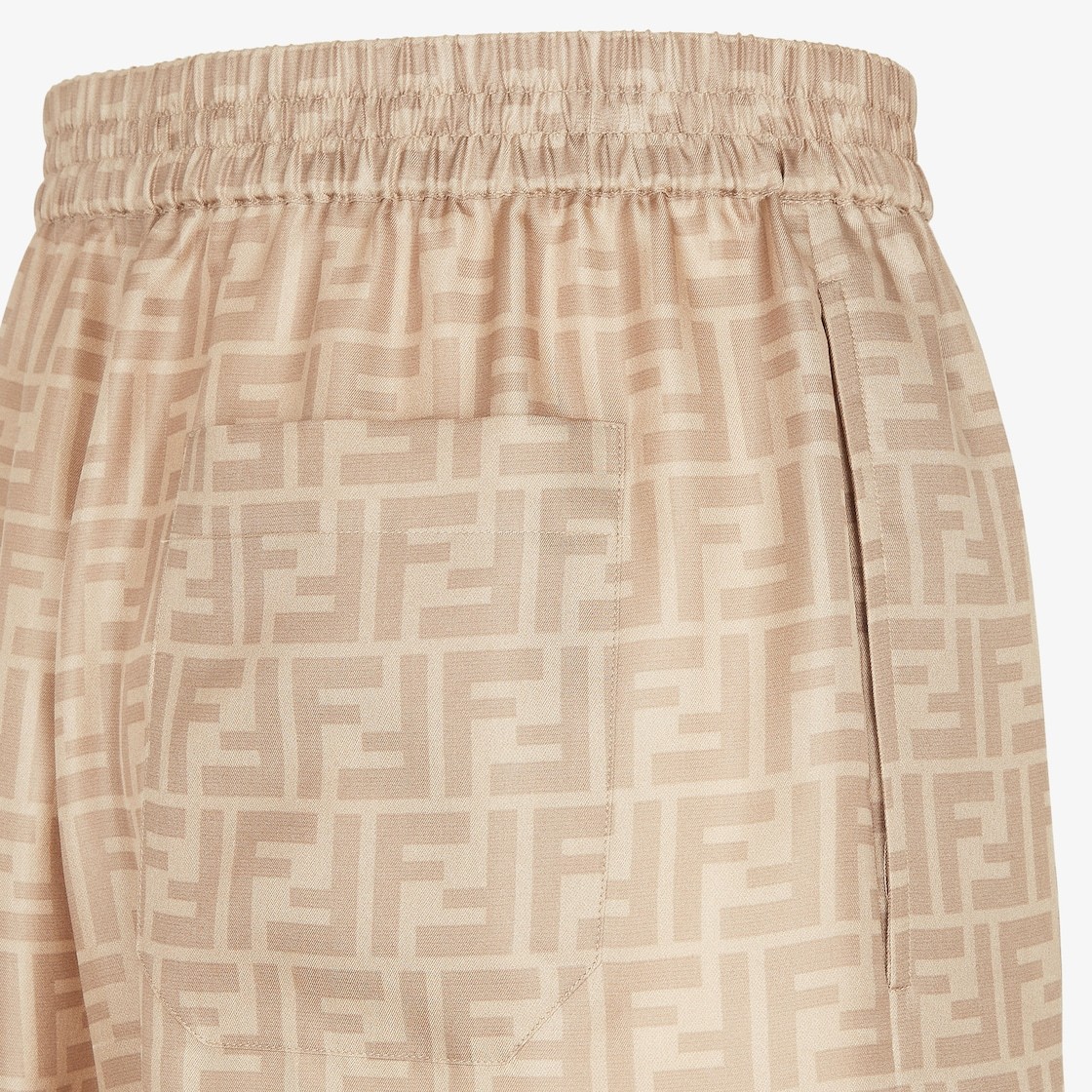 Fendi Ff Patterned Pants In Nude