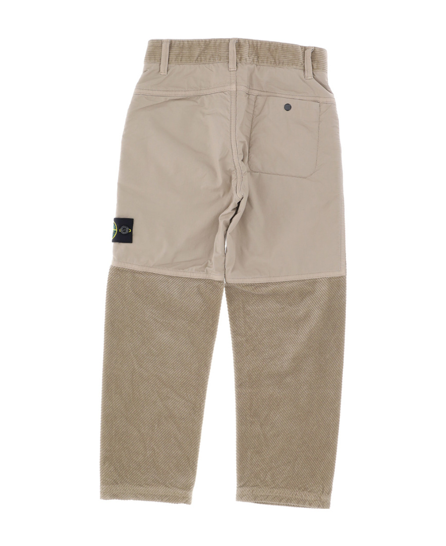 Stone Island Logo Belt Ring Casual Pants In Gray