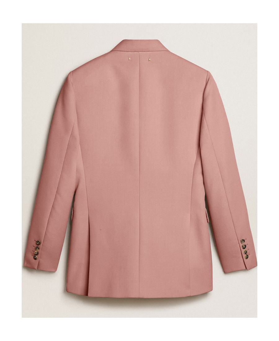 Golden Goose Peak-lapels Double-breasted Blazer In Pink
