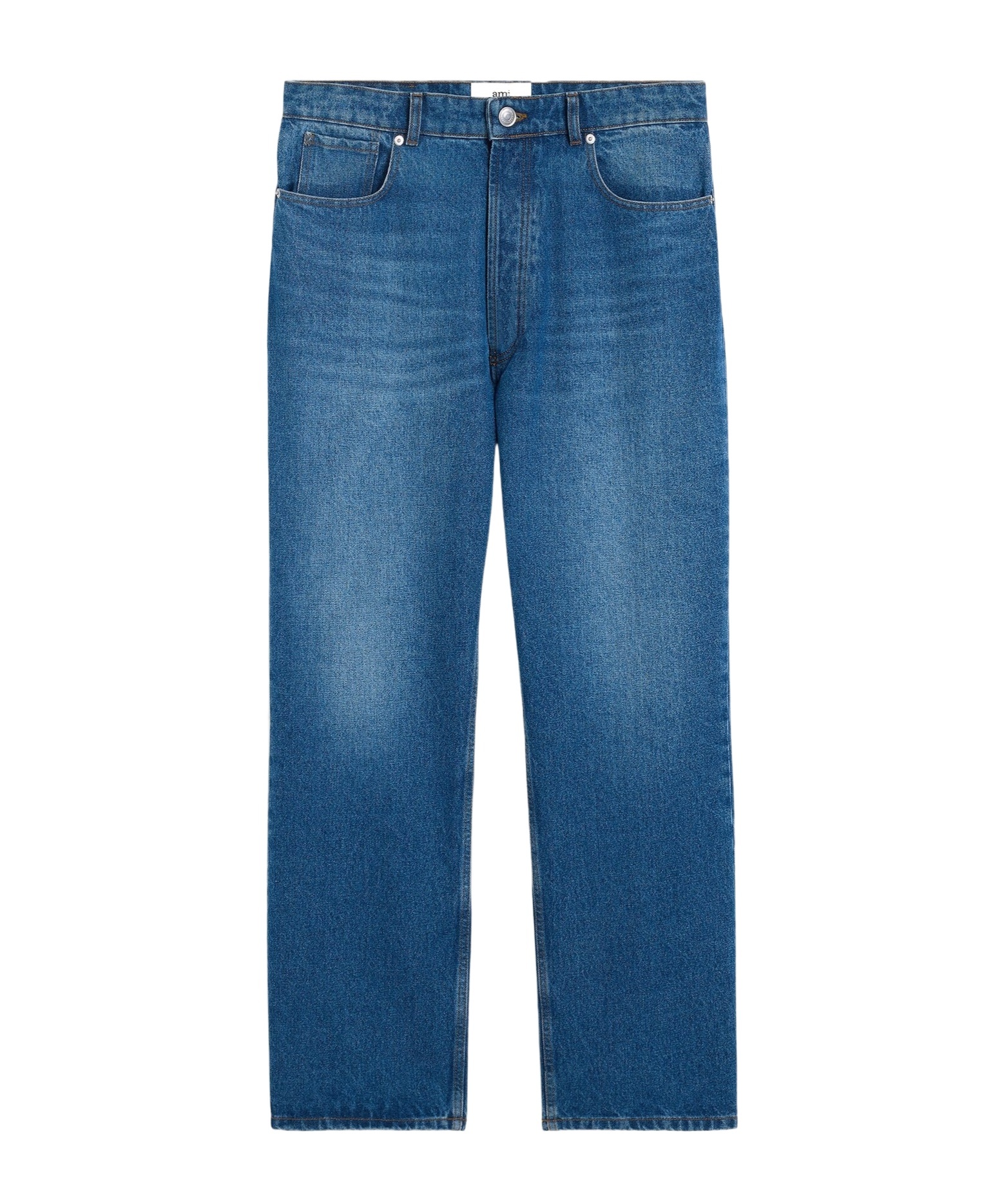 Ami Alexandre Mattiussi Boyfriend Distressed Jeans In Blue