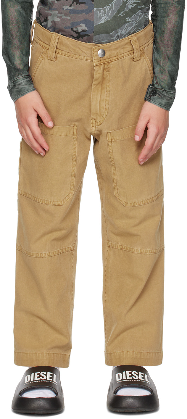 Diesel Patch Pocket Trousers In Brown