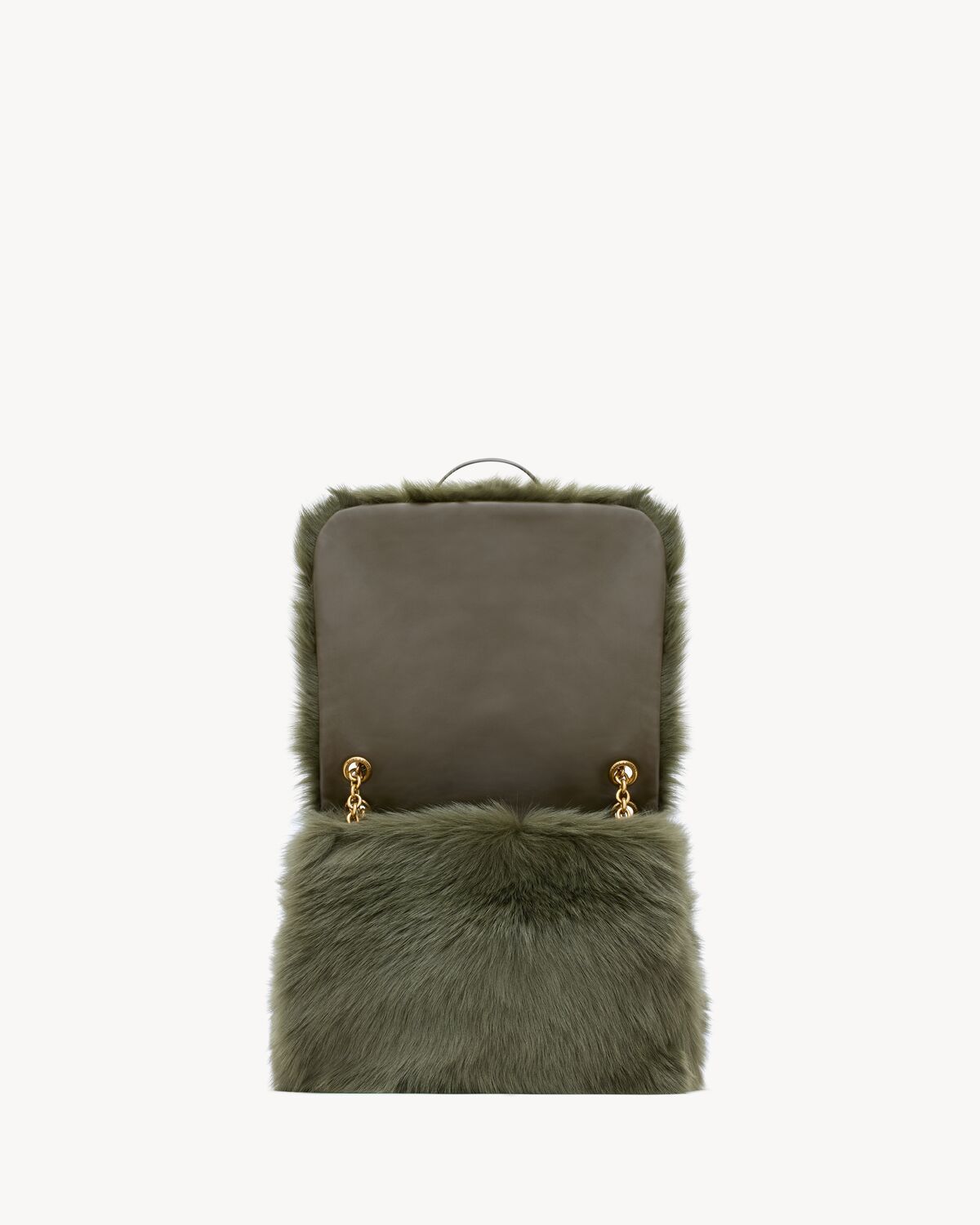 Saint Laurent Jamie 4.3 Medium In Shearling In Green