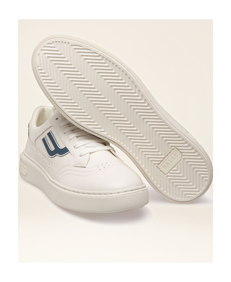 Bally Logo-patch Leather Sneakers In White