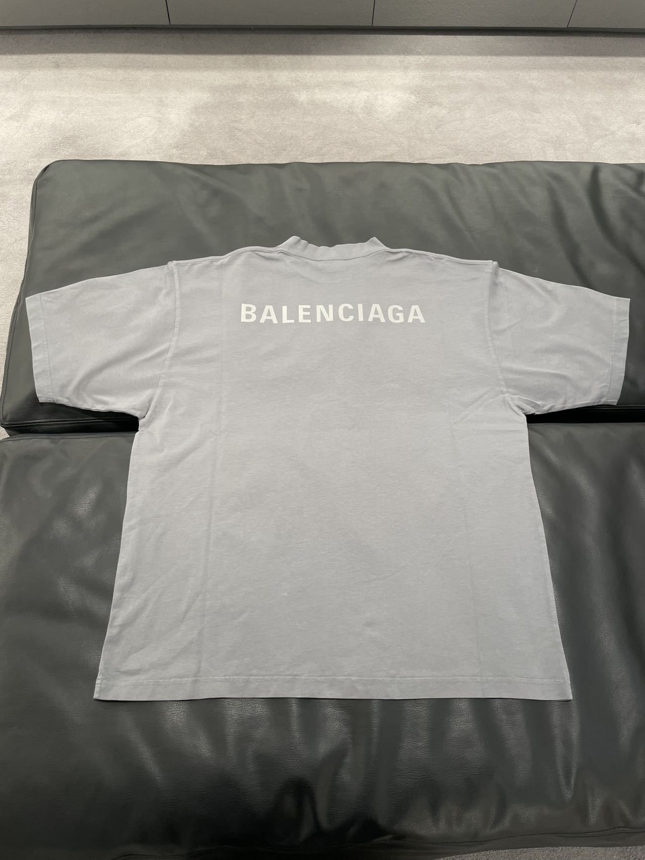 Balenciaga Reflective Back T-shirt In Gray