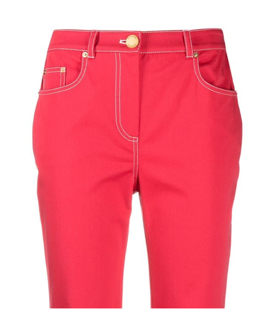 Moschino Skinny Kick Jeans In Red