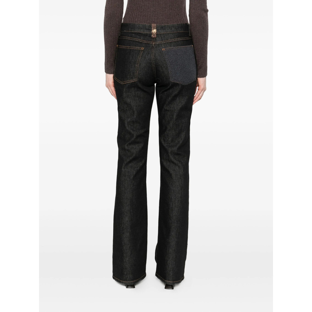 Fabiana Filippi 5-pocket Denim Trousers With Flare In Black