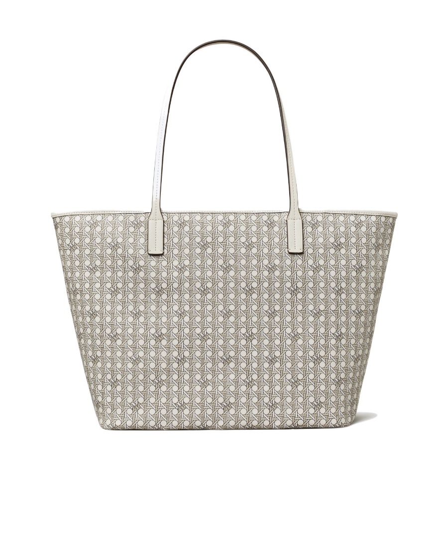 Tory Burch Basketweave-pattern Tote Bag In White