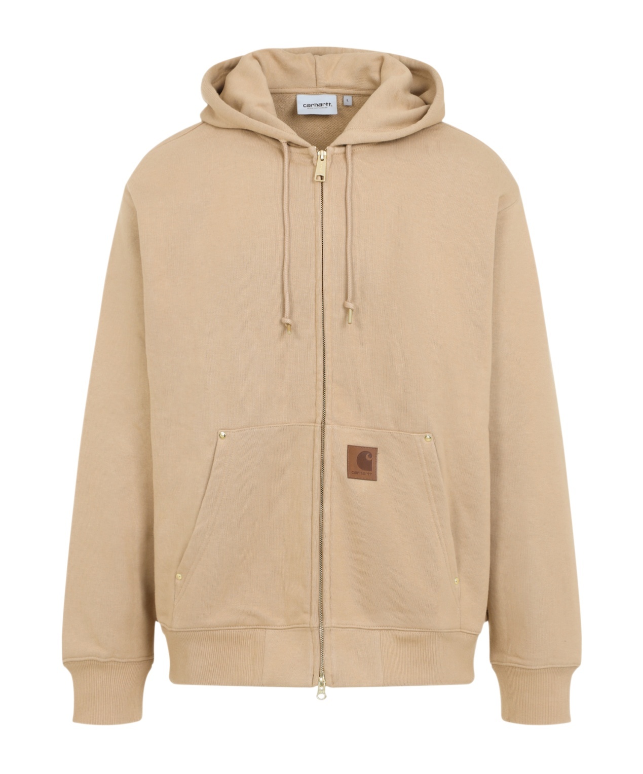 Carhartt Zippered Hoodie In Nude