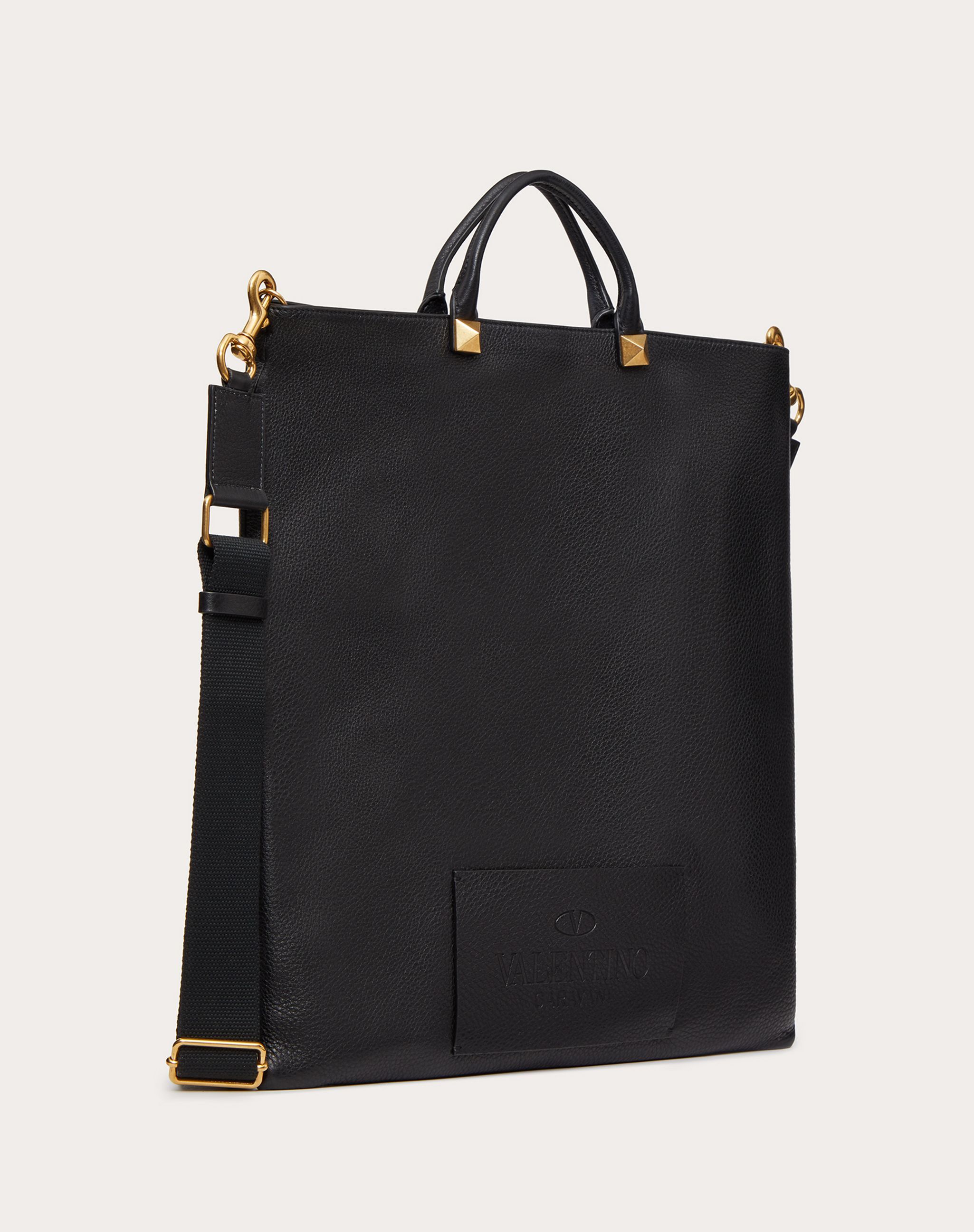 Valentino Rockstud Tote Bag In Black