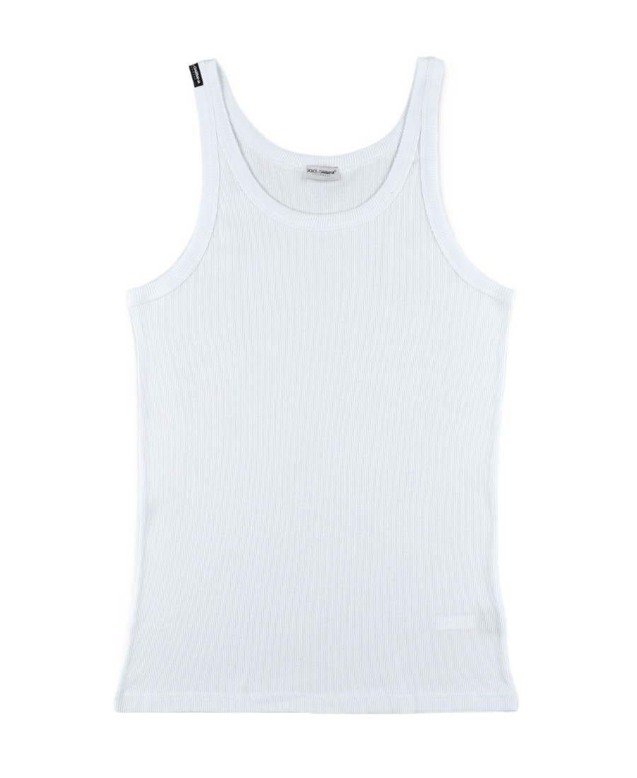 Dolce & Gabbana Jersey Tank Top In White