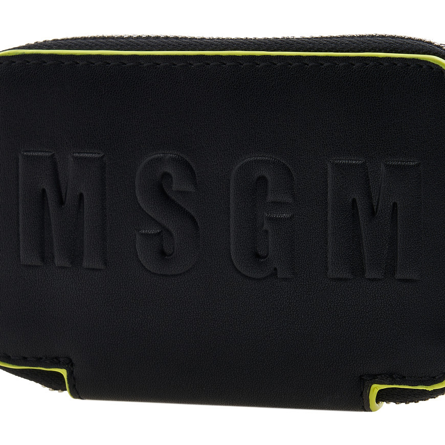 Msgm Zipper Wallet In Black