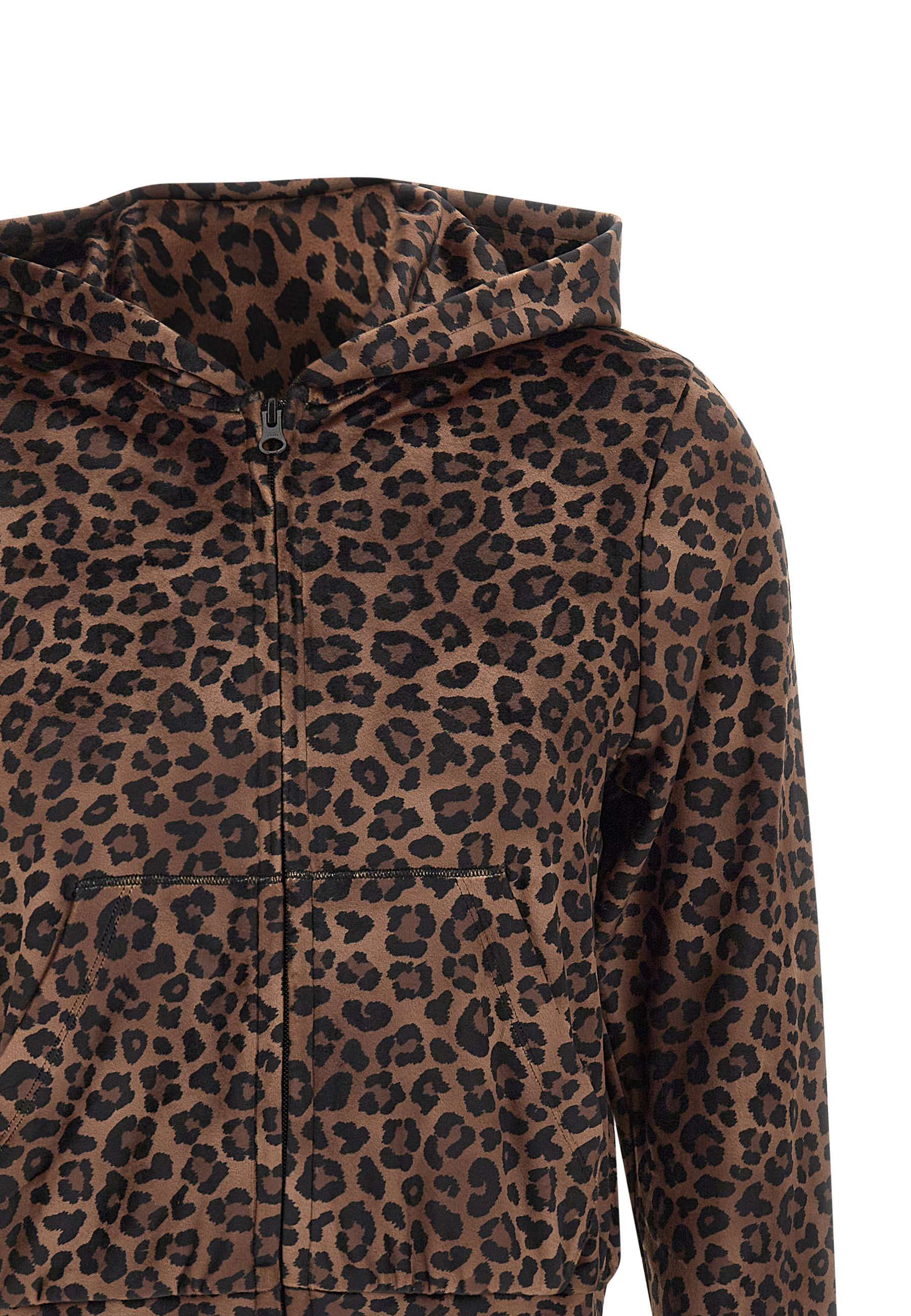 Mc2 Saint Barth Chenille Hooded Sweater In Black