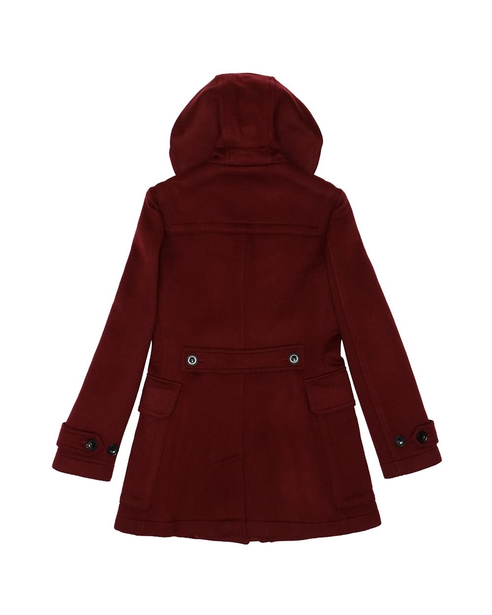 Burberry Hooded Overcoat In Red