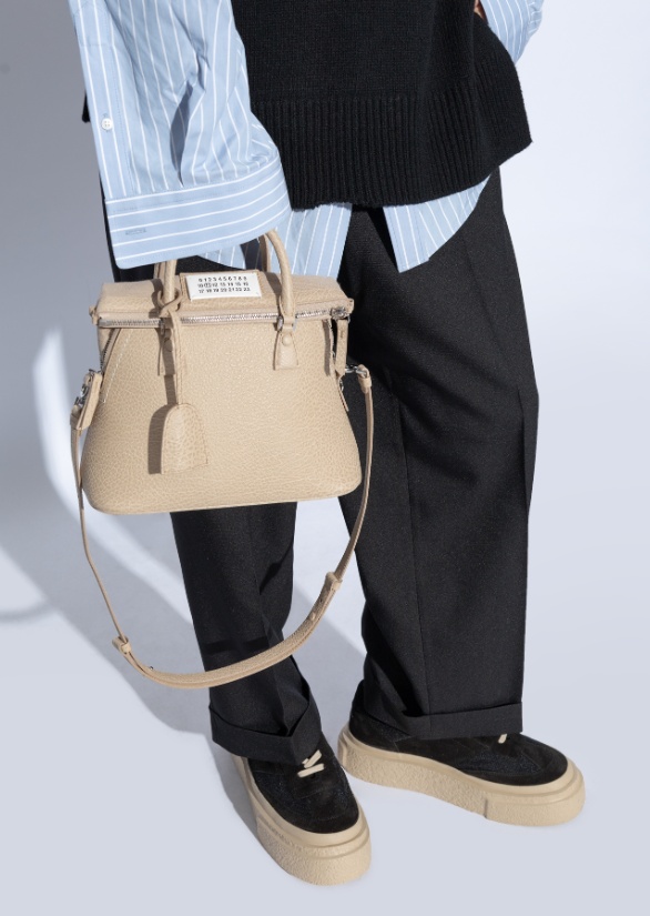 Maison Margiela Mini 5ac Classique Shoulder Bag In Nude