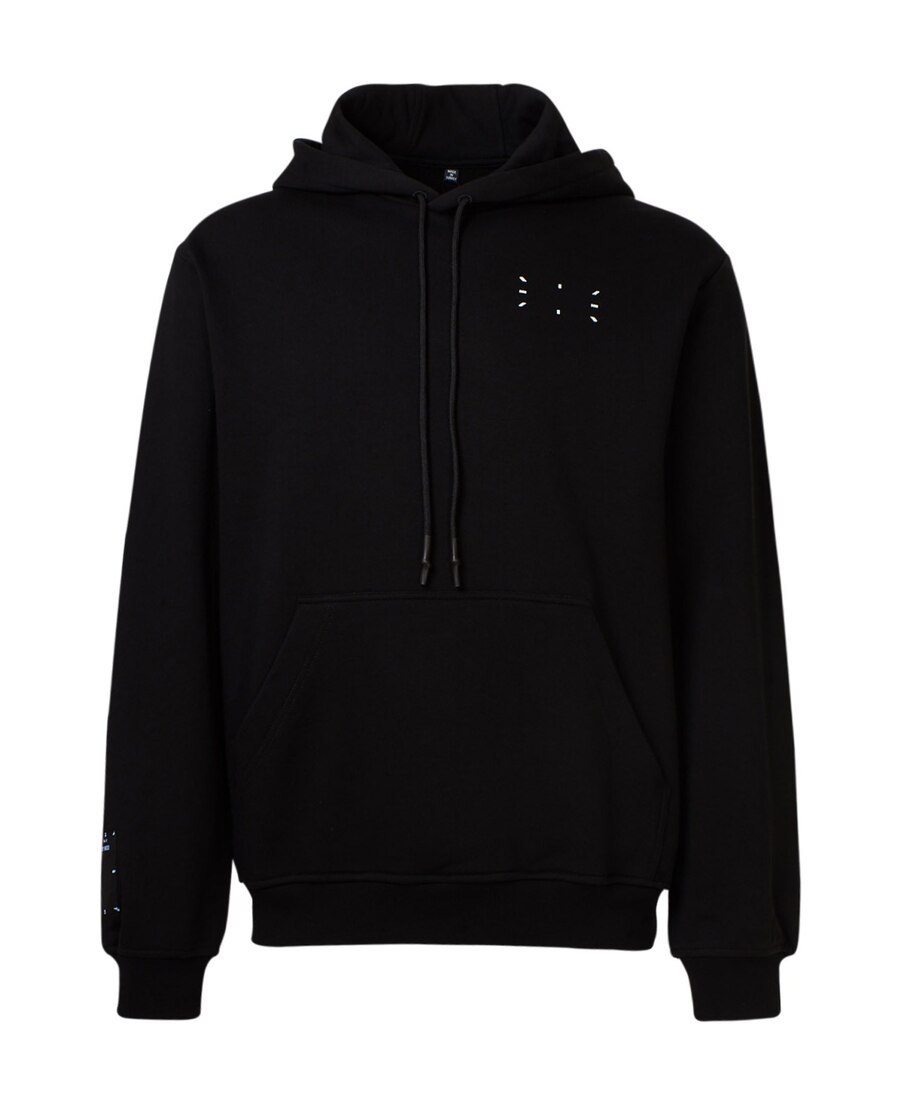 Mcq By Alexander Mcqueen Graphic-print Long-sleeved Hoodie In Black