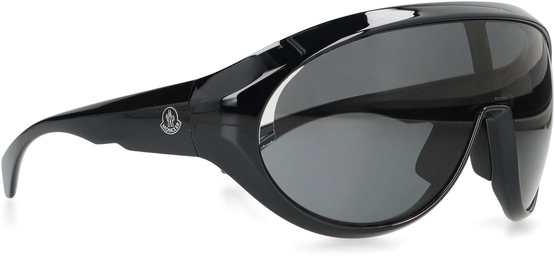 Moncler Oversized Oval Sunglasses Dark Lenses In Black