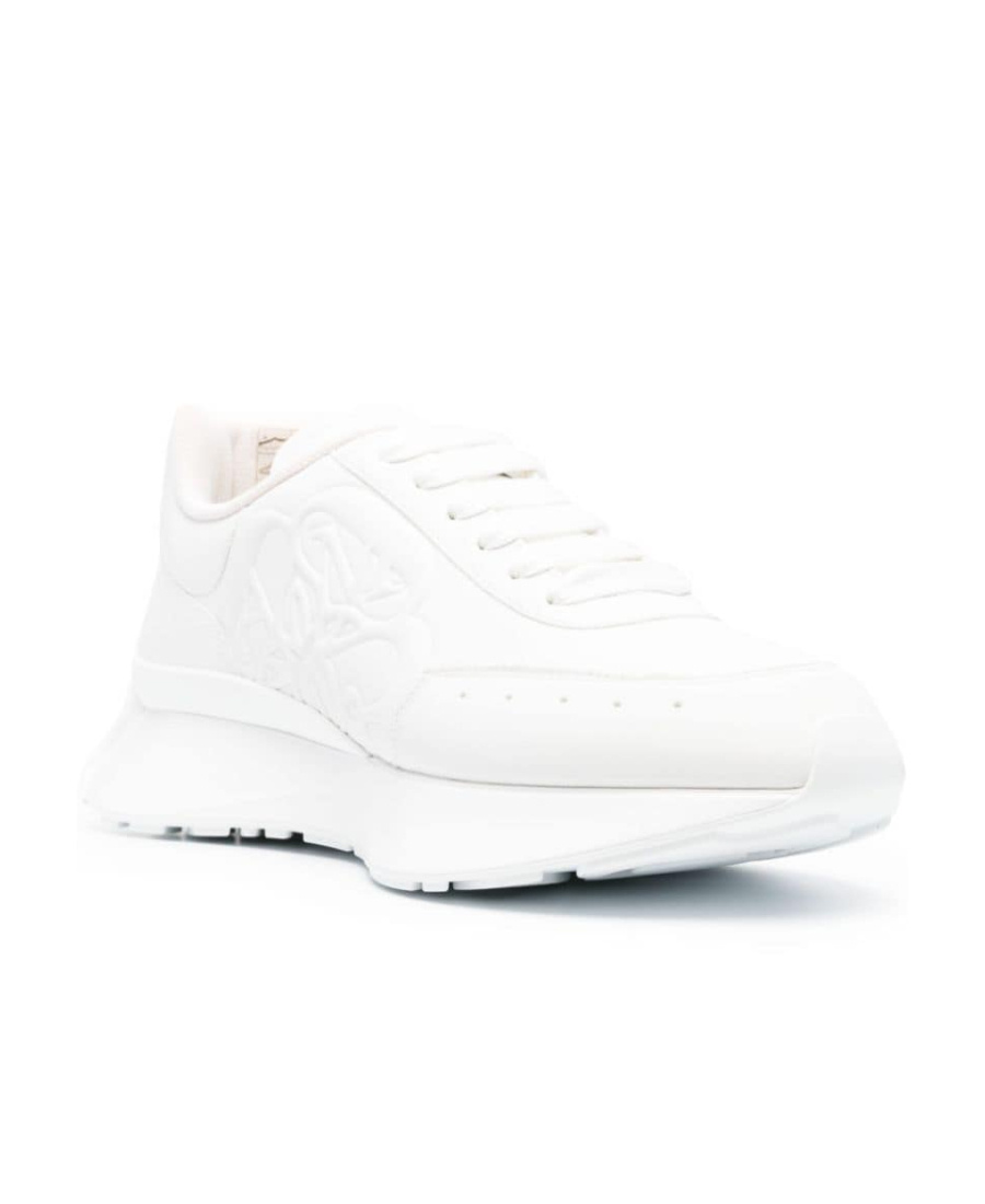 Alexander Mcqueen White Leather Sprint Runner Sneakers In White